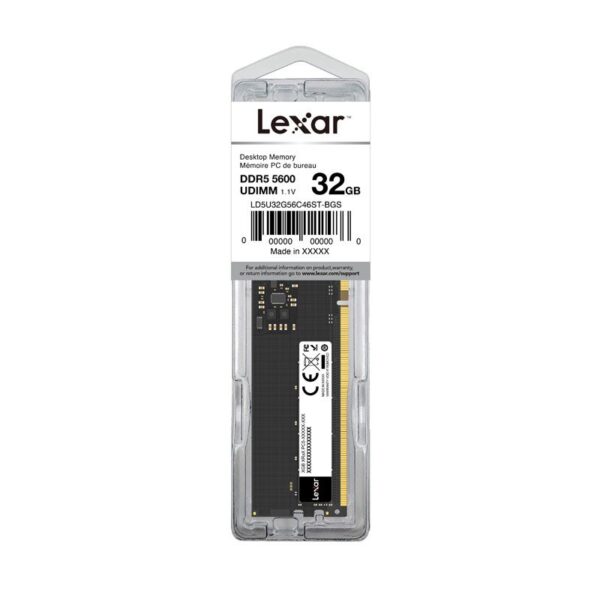 Lexar DIMM 32GB DDR5 5600Mhz 262pin CL46 1.1V Blister Pack