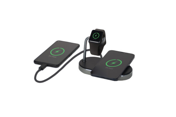 Verbatim Aluminium 3-in-1 Qi MFi Wireless + Apple Watch + QC