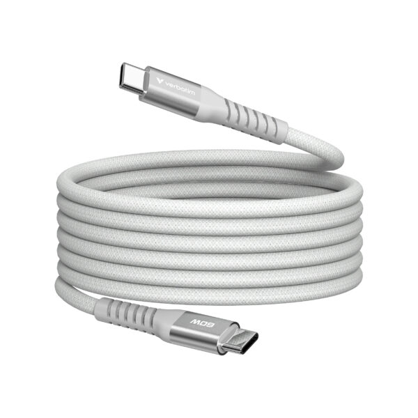 VERBATIM SYNC&CHARGE USB C TO USB C 60W MAGNETIC 1.2M-GREY