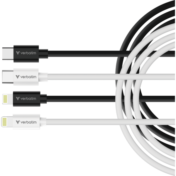 VERBATIM SYNC&CHARGE USB C TO LIGHTNING 1M - מארז זוגי